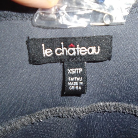 3/$20 Le Chateau lined, beaded blue dress - Picture 5 of 8